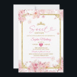 Cherry Blossom Floral Sweet 16th Girl Birthday Invitation<br><div class="desc">Cherry Blossom Quinceanera Birthday Crown,  Blush Pink Garden Floral Sweet 16th Girl Birthday Invitation.
Mis Quince 15 Anos,  16th Birthday, </div>