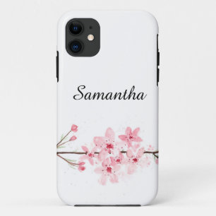 Cherry blossom Floral watercolor Spring Nature iPhone 11 Case