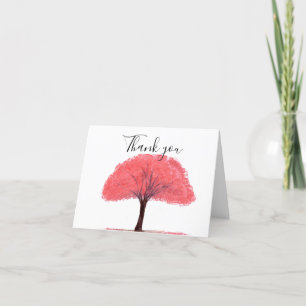 Cherry Blossom Floral Wedding Thank you Card