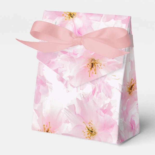 Cherry Blossom flowers Favor Box (Front Side)