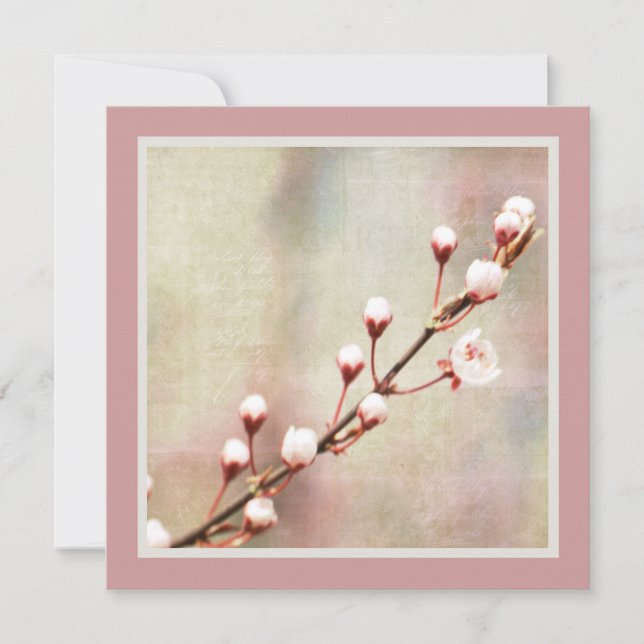 Cherry Blossom Flowers Invitation (Front)
