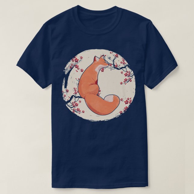Cherry Blossom Flowers Moon Fo Premium 411  T-Shirt (Design Front)