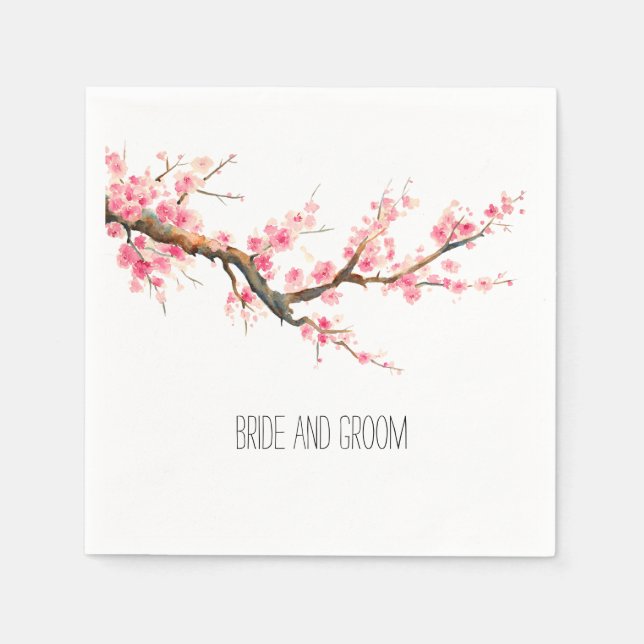 Cherry Blossom Flowers Napkin (Front)
