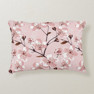 Cherry Blossom Flowers Pattern Decorative Pillow