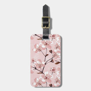 Cherry Blossom Flowers Pattern Luggage Tag