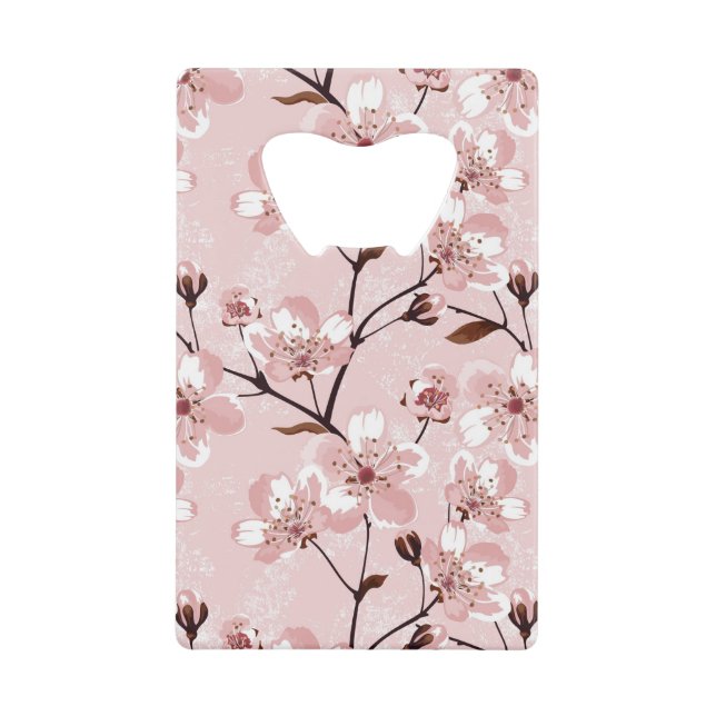 Cherry Blossom Flowers Pattern Wallet Bottle Opener (Front)