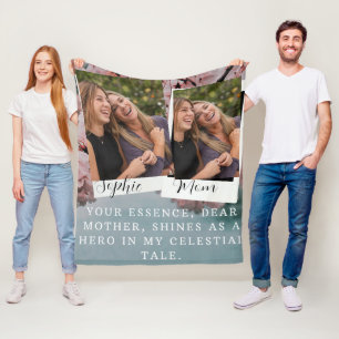 Cherry blossom flowers spring personalized mom's fleece blanket