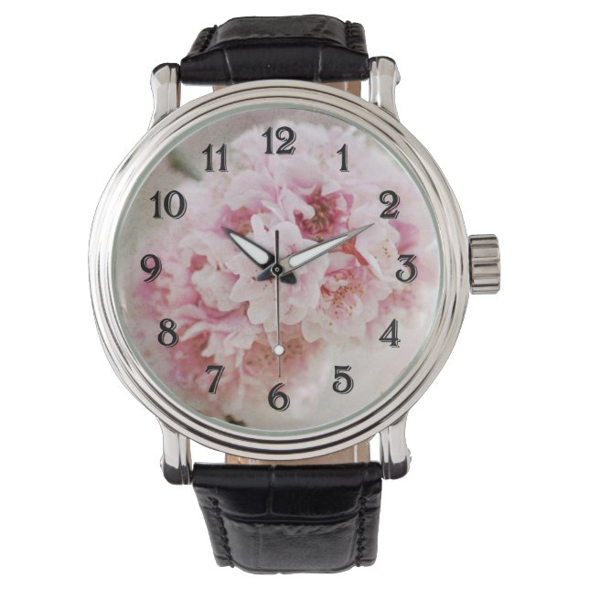 Cherry Blossom Flowers Watch (Front)