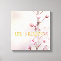 Cherry Blossom Flowers with quote