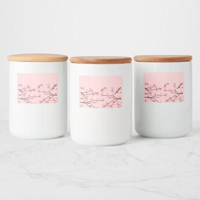 Cherry Blossom Food Label (Bottles)