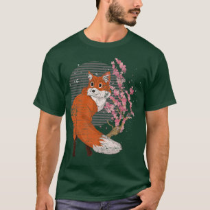 Cherry Blossom Forest Animal Lover Sakura Cute Fo  T-Shirt
