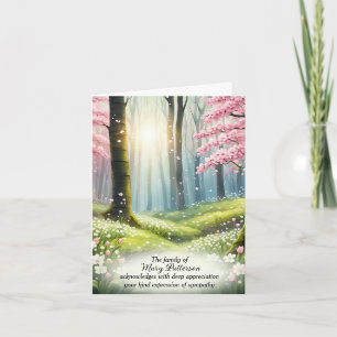Cherry Blossom Forest Sympathy Thank You Card