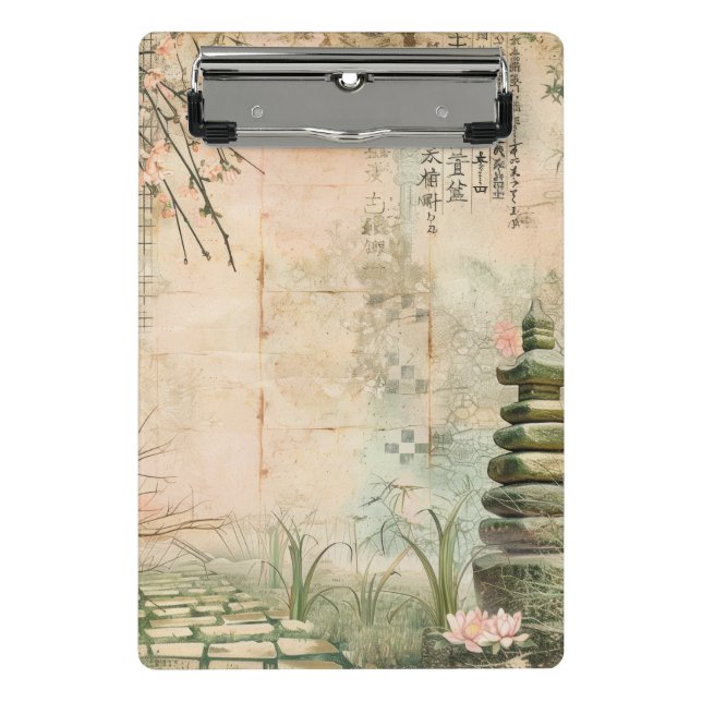Cherry Blossom Garden Scene (2) Mini Clipboard (Front)