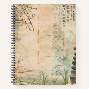 Cherry Blossom Garden Scene (2) Notebook
