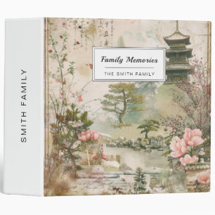 Cherry Blossom Garden Scene (3) Binder