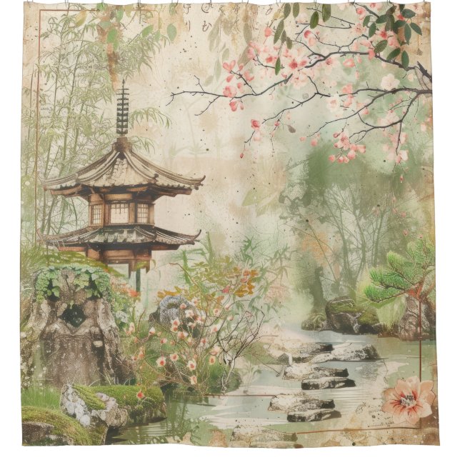 Cherry Blossom Garden Scene (4) (Front)
