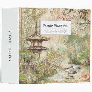 Cherry Blossom Garden Scene (4) Binder