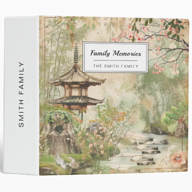 Cherry Blossom Garden Scene (4) Binder (Front/Spine)