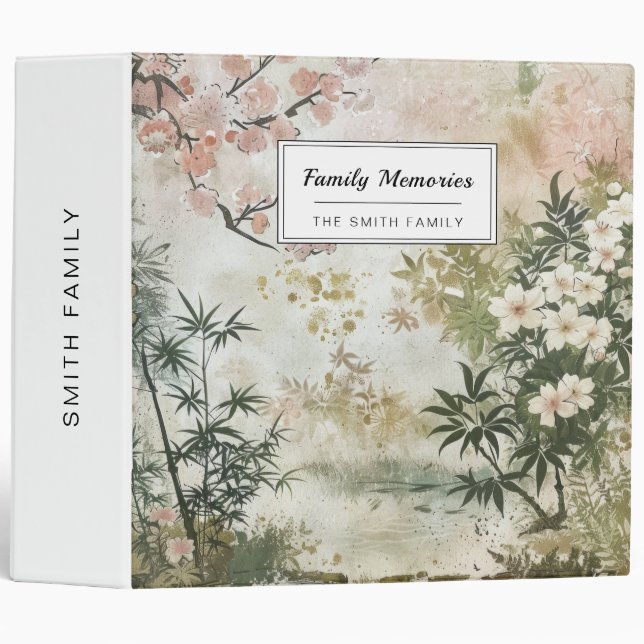 Cherry Blossom Garden Scene (6) Binder (Front/Spine)
