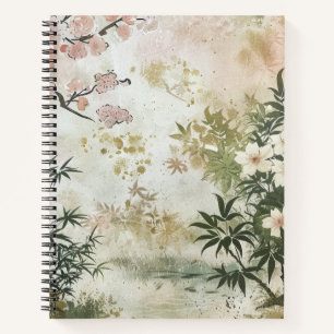 Cherry Blossom Garden Scene (6) Notebook