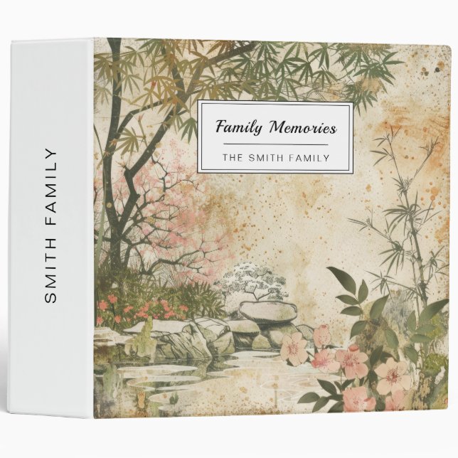 Cherry Blossom Garden Scene (8) Binder (Front/Spine)