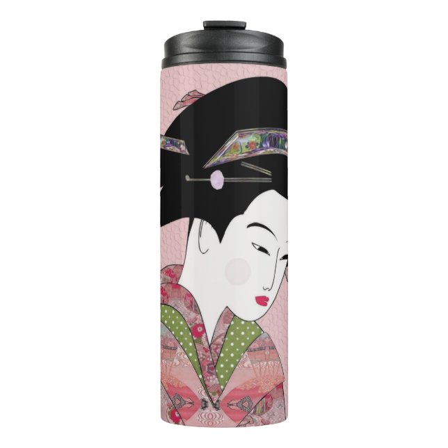 Cherry Blossom Geisha Thermal Tumbler (Front)