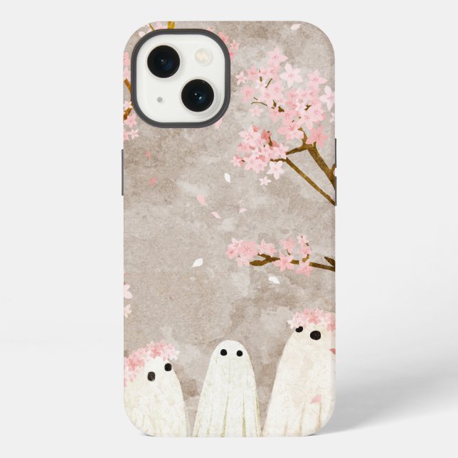Cherry Blossom Ghosts iPhone Case (Back)