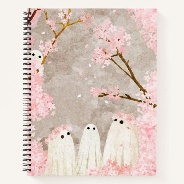 Cherry Blossom Ghosts Notebook (Front)