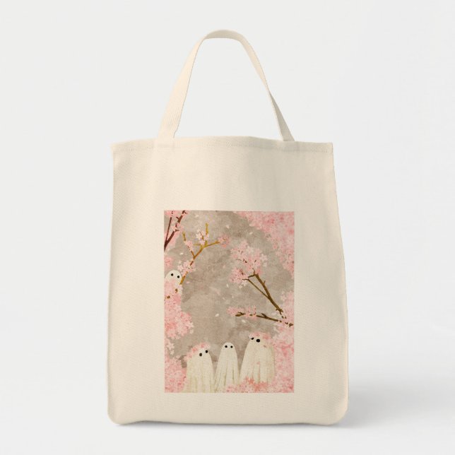 Cherry Blossom Ghosts Tote Bag (Front)