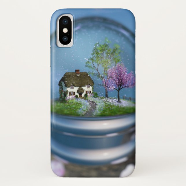 Cherry Blossom Globe iPhone Case (Back)