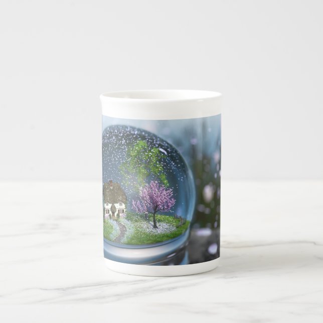 Cherry Blossom Globe Specialty Mug (Front)