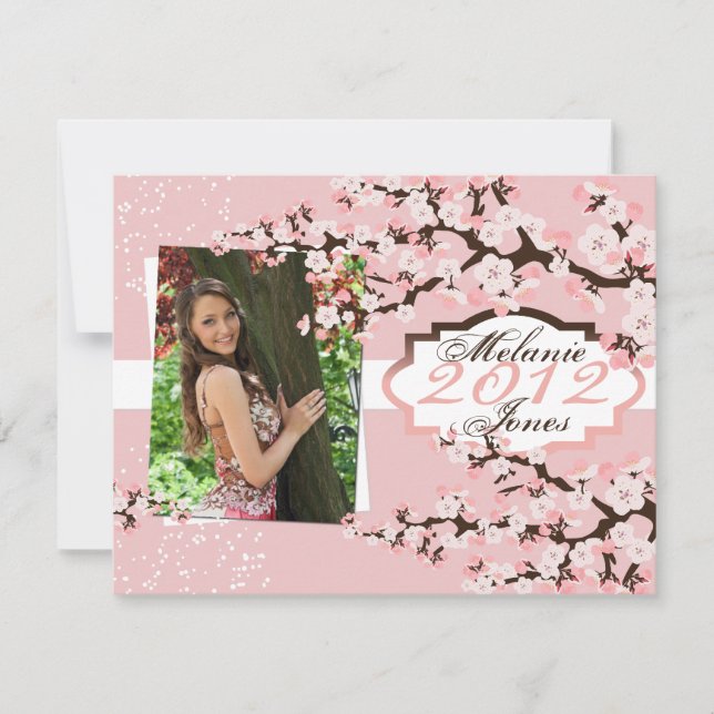Cherry Blossom Grad Announcement & Invitation 2012 (Front)