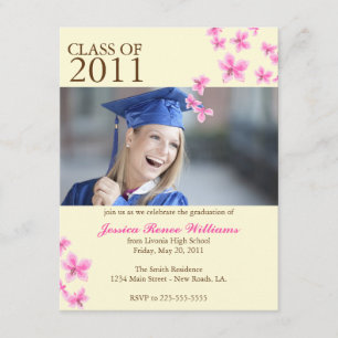 Cherry Blossom Graduation Invitation