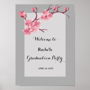 Cherry Blossom Graduation Poster