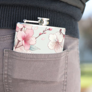 Cherry Blossom Hip Flask