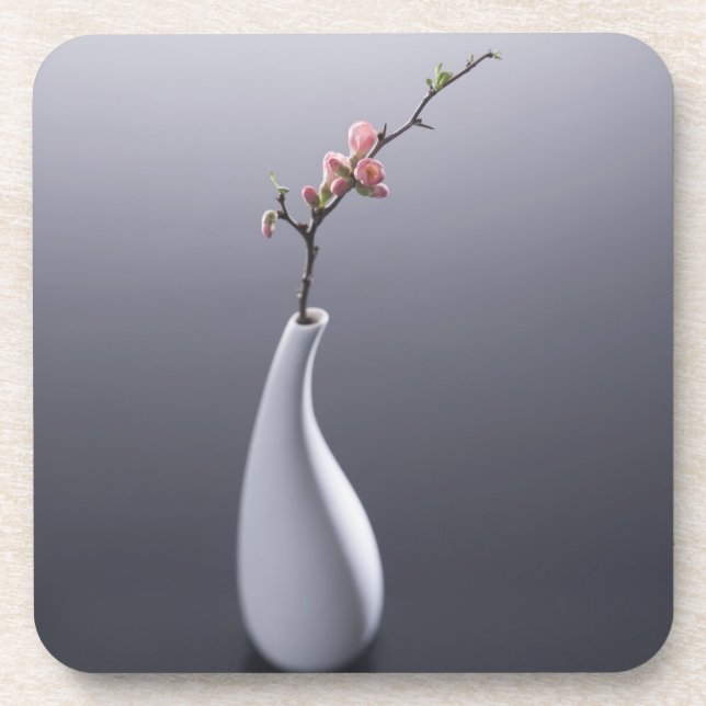 Cherry blossom in vase coaster (Front)