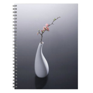 Cherry blossom in vase notebook