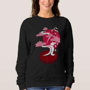 Cherry Blossom Japanese Art Zen Buddhist Bonsai Tr Sweatshirt