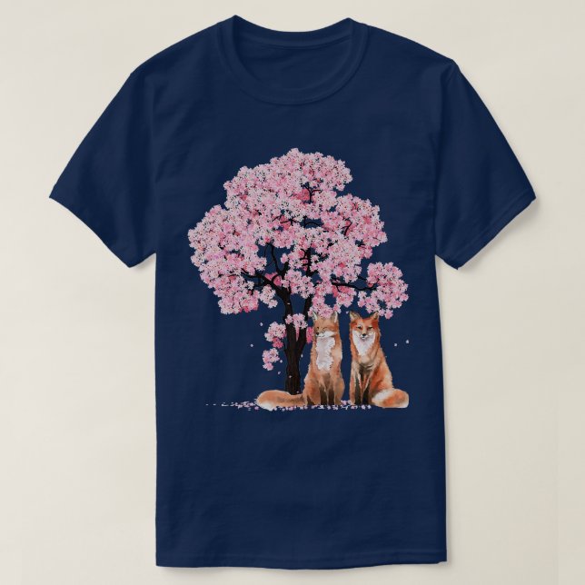 Cherry Blossom Japanese Beautiful Fo T-Shirt (Design Front)