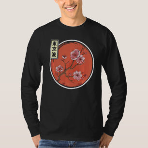 Cherry Blossom Japanese Sun Flag Sakura Tree Japan T-Shirt