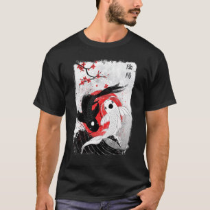 Cherry Blossom Koi Carp Fish Japanese Sakura T-Shirt