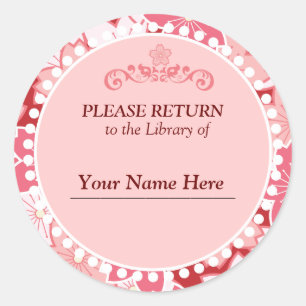 Cherry Blossom Library Ex-Libris Label