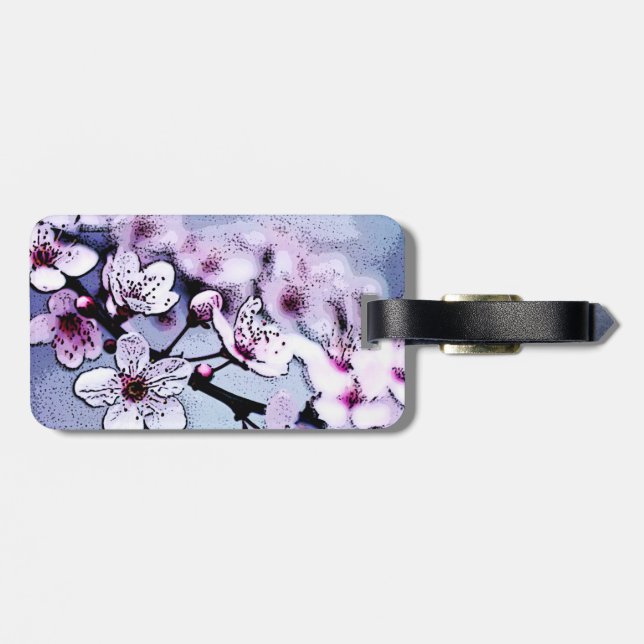 Cherry blossom luggage tag (Back Horizontal)
