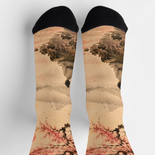 Cherry blossom meditation socks (Top)