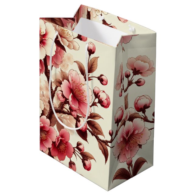 Cherry Blossom Medium Gift Bag (Back Angled)