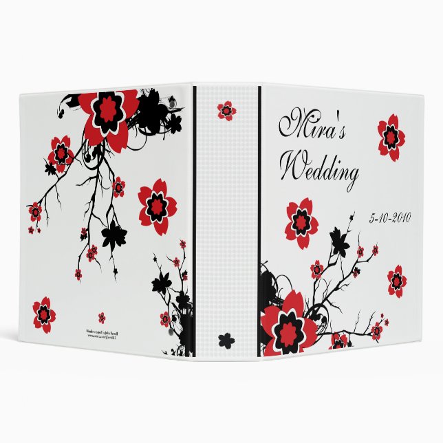 Cherry Blossom Modern Organizer Binder (Background)