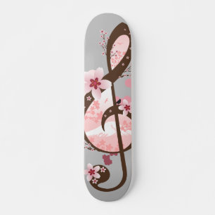 Cherry Blossom Music Skateboard