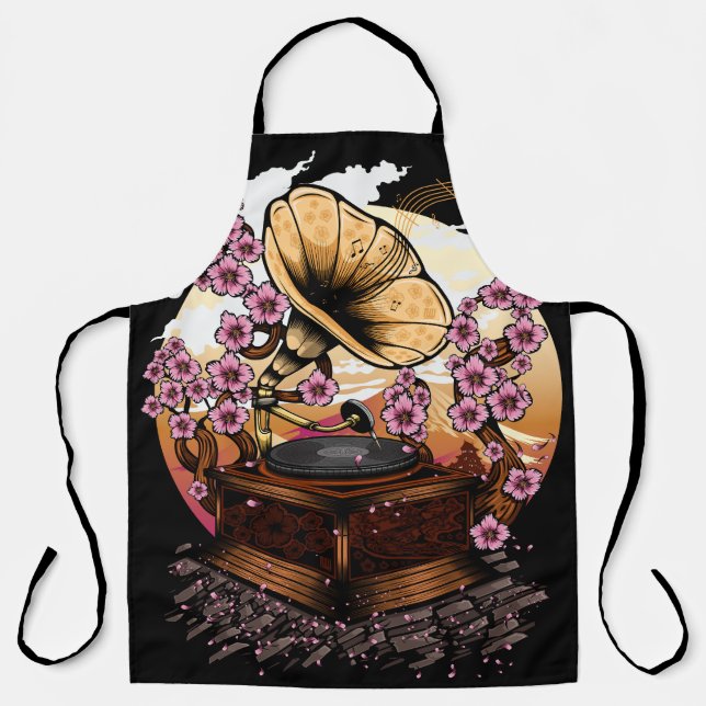 Cherry Blossom Musical Apron (Front)