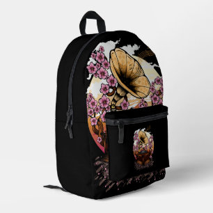 Cherry Blossom Musical Printed Backpack