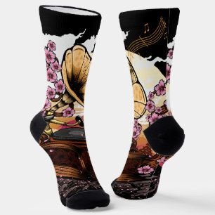 Cherry Blossom Musical Socks